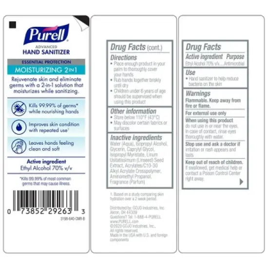 Purell 2-in-1 Essential Protection Hand Sanitizer - Citrus Scent - 4 fl oz image {2}