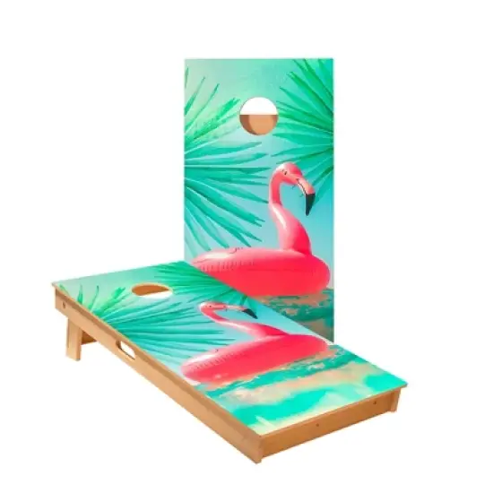 Skips Garage Inflatable Flamingo Cornhole Boards - ACA Star Series image {1}