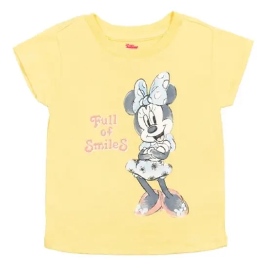 Mickey Mouse & Friends Minnie Toddler Girls 3 Pack Graphic T-Shirt Pink / Yellow/ Blue  image {1}