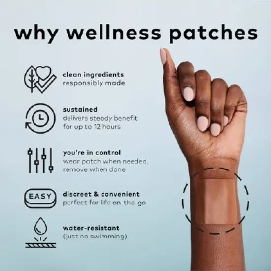 The Good Patch B12 Awake Plant-Based Vegan Wellness Patch - 4ct image {3}