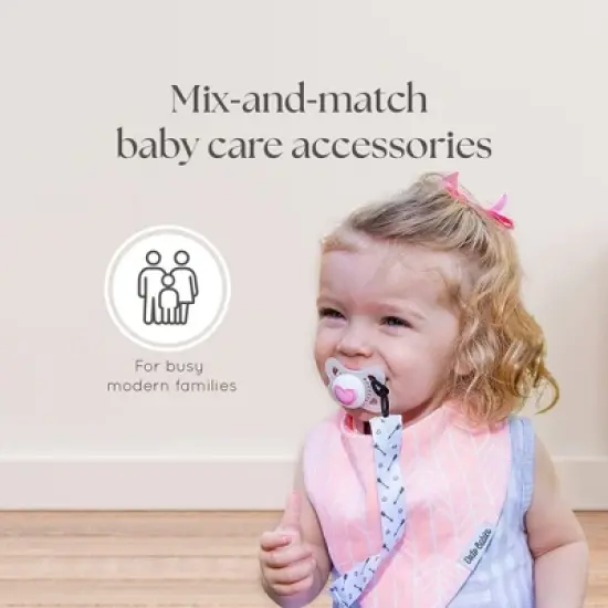 Tadpoles Pacifier Clip Set - Four Clips Plus Binky Case - Universal Holder Fits Most Paci Brands, Teethers and Car Seats image {1}