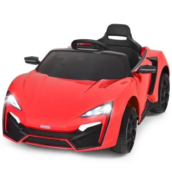 Costway 12V Kids Ride On Car 2.4G RC Electric Vehicle w/ Lights MP3 Openable Doors White\Black\ Red\Pink image {12}