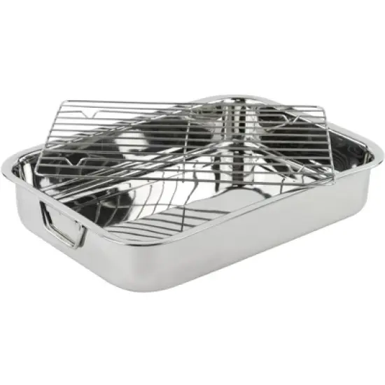 Lexi Home Stainless Steel Roasting Pan with Rack image {1}