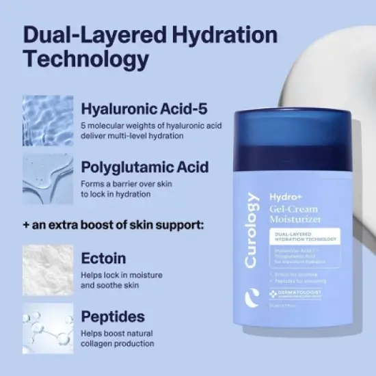 Curology Hydro+ Gel Cream Moisturizer - 1.7 fl oz image {3}