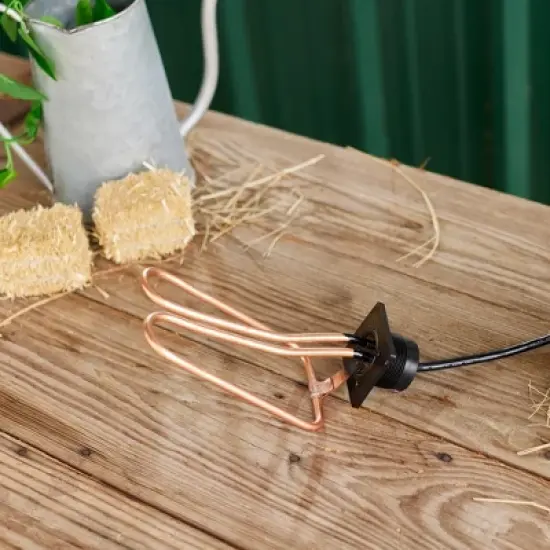 Farm Innovators Livestock Stock Tank Drain De-Icer for Rubbermaid Tanks, 2 Pack image {4}