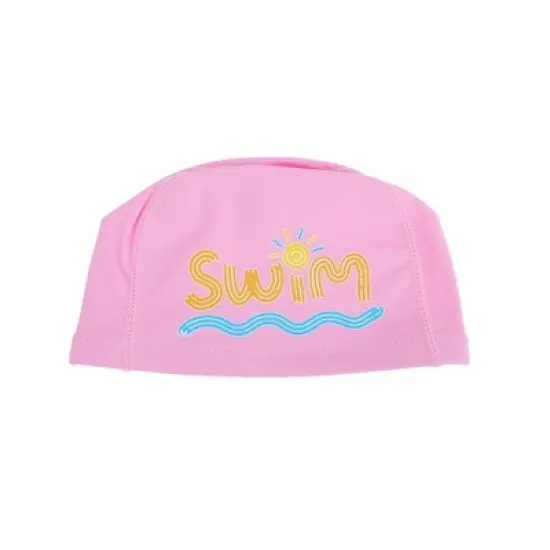 Unique Bargains Kid's Knitted PU Letter Printed Swim Cap 1 Pc image {7}