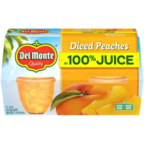 Del Monte Diced Peaches Fruit Cup image {7}