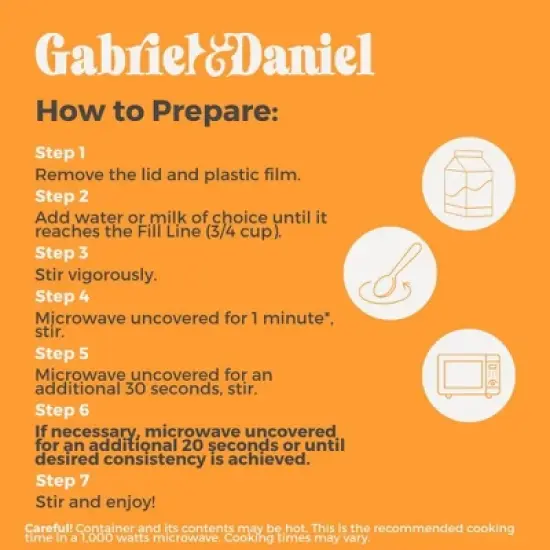 Gabriel and Daniel Instant Oatmeal with Blueberries, Acai and Collagen &ndash; Organic, Non-GMO, Gluten-Free Oats (Pack of 6) image {3}