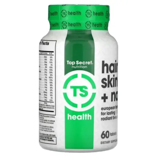 Top Secret Nutrition Health, Hair Skin + Nails, 60 Tablets image {2}