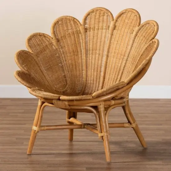bali & pari Blossom Rattan Accent Flower Chair Honey image {8}