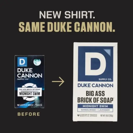 Duke Cannon Supply Co. Big Ass Brick of Soap for Men - Midnight Swim Bar Soap - 10oz image {7}
