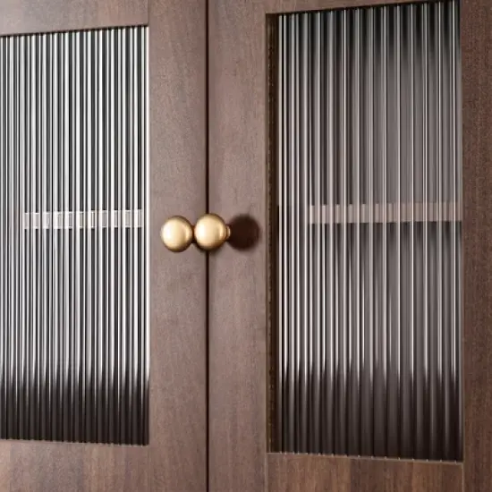 Gulches Farmhouse Kitchen Pantry Hutch Cabinet - Freestanding Buffet Sideboard, Microwave Stand & Coffee Bar Cabinet image {9}