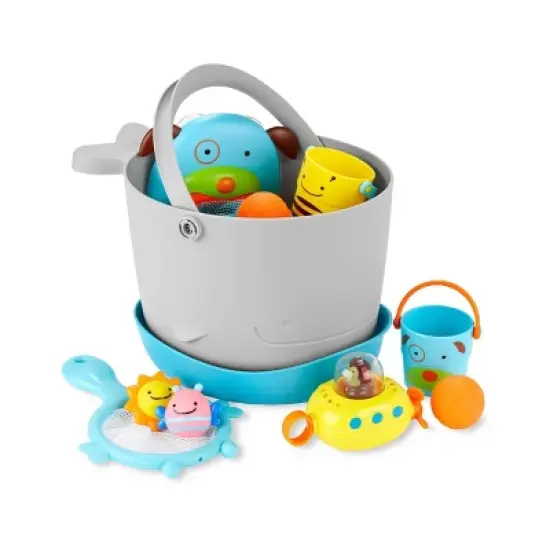 Skip Hop Moby Fun-Filled Baby Bath Toy & Bucket Gift Set - 2pc image {5}