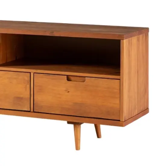 Cara Mid-Century Modern 3 Drawer TV Stand for TVs up to 65" - Saracina Home image {4}