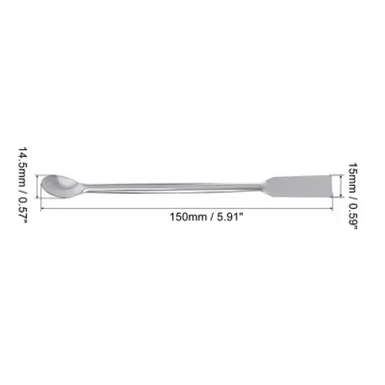 Unique Bargains 201 Stainless Steel Smooth Powders Sampling Micro Lab Spoons image {1}