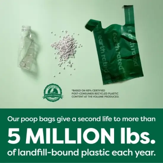 Earth Rated Lavender Scented Handled Dog Waste Disposal Bags Refill Rolls - 120ct image {8}