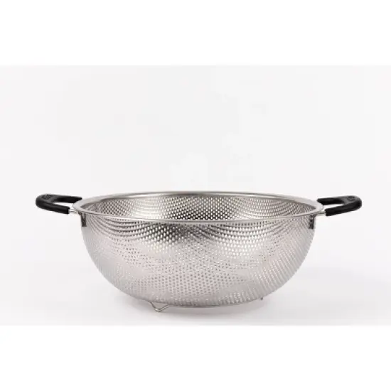 Cuisinart 5qt Hard Mesh Colander: Stainless Steel Strainer, Soft-Grip Handle, Dishwasher-Safe, Silver, 11.2" Width image {4}