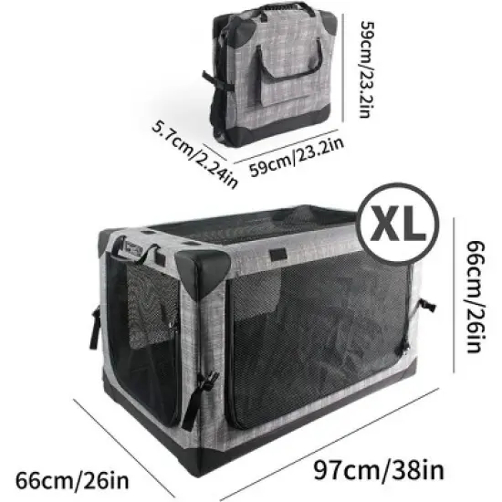 Allforpaws Foldable Pet Travel Crate image {8}