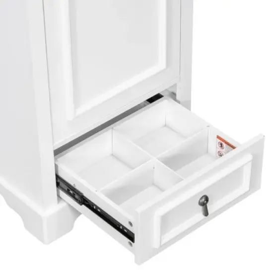 Hrinhom 20"W Bathroom Vanity,Modern Free-standing Storage cabinet with Compartment Drawer image {4}