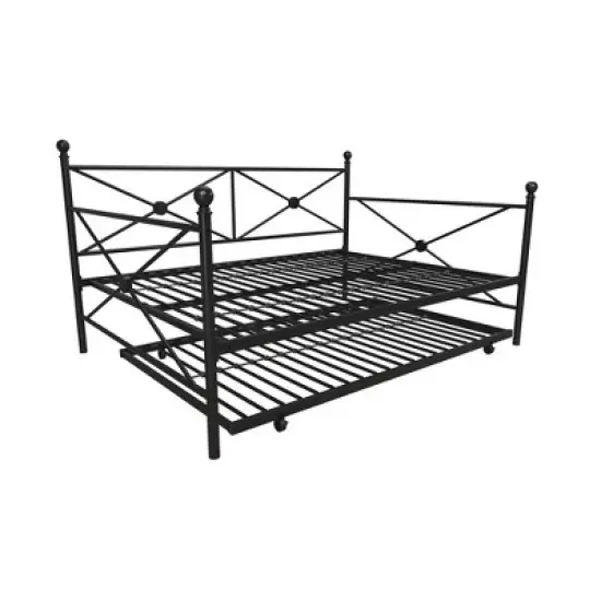 Twin Laura Classic Metal Daybed with Trundle - Room & Joy image {5}