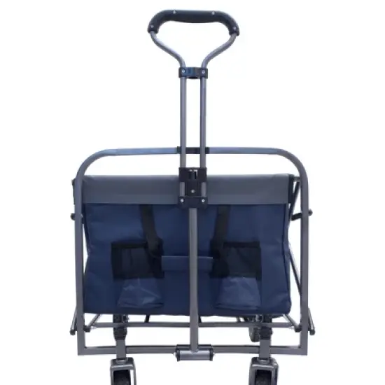 Anybear Multipurpose Collapsible Beach Trolley Blue 150lbs Garden Cart image {1}