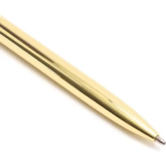 Juvale 12 Pack Retractable Gold Ballpoint Pens Bulk Set for Office Supplies, Black Ink (6.4 in) image {6}