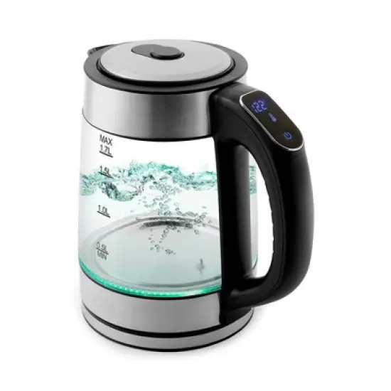 Aroma 1.7L Digital Programmable Kettle with Illumination: Borosilicate Glass, Automatic Shut-Off, Water Level Viewer image {1}