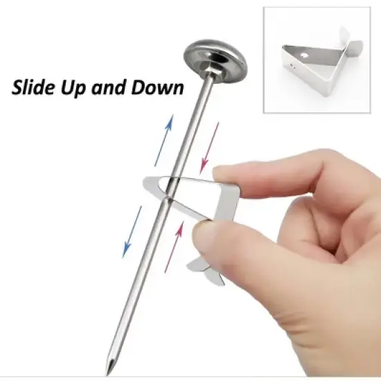 Itopfox Instant Read Food Thermometer with Clip for Coffee, Tea, Chocolate Milk Foam, and Meat Cooking image {6}