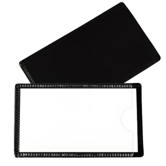 C-Line&reg; Slap 'N Go Magnetic Holders, Side Load, 4-1/4 x 2-1/2, Black, Pack of 10 image {1}