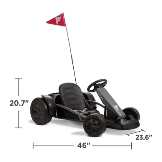 Radio Flyer 36V Battery-Powered Kids Electric Go-Kart with Rubber Wheels, Grey image {4}
