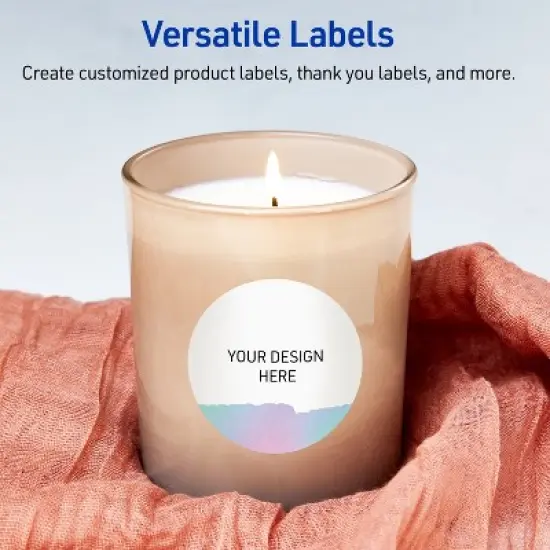 Avery Round Labels, Watercolors Design, 3" Diameter, 60ct image {5}