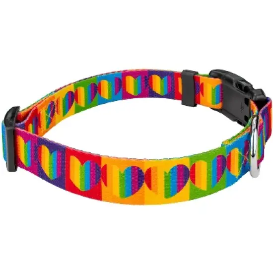 Country Brook Petz Deluxe Rainbow Hearts Dog Collar - Made In The U.S.A. image {5}