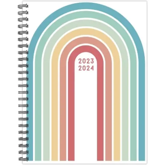 Willow Creek Press 2023-24 Academic Weekly Planner 6.5"x8.5" Softcover Retro Rainbow image {5}