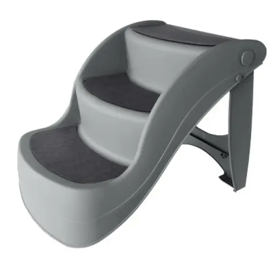 Pet Adobe 3-Step Pet Stairs for Small Dogs, Gray image {8}