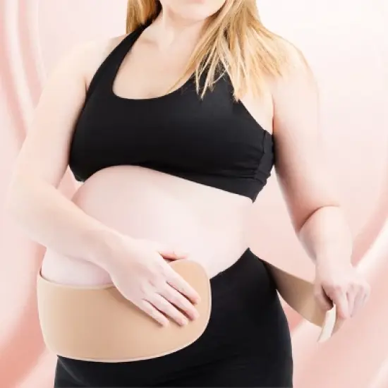 KeaBabies 2 in 1 Pregnancy Belly Support Band, Maternity Belt, Pregnancy Must Haves Baby Belly Bands (Classic Ivory) image {3}