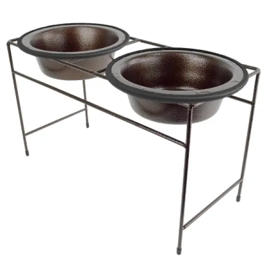 Platinum Pets Modern Double Copper Vein Diner Bowls image {3}