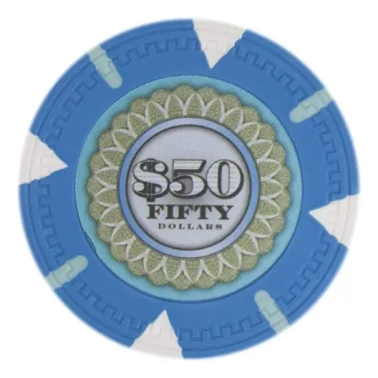 Slickblue The Mint 13.5g Clay Composite Poker Chips 25-Pack, Casino-Quality, Grippy Texture, $10-$10,000 image {3}