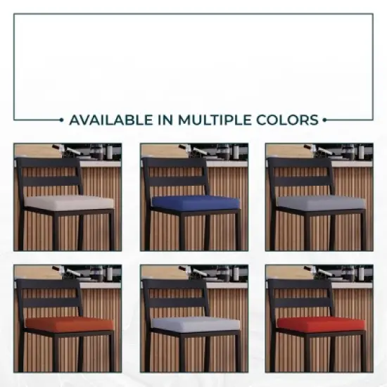 LeisureMod Chelsea Collection Modern Aluminum Outdoor Bar Chair Set of 2 &ndash; Black Patio Seating for Decks, Balconies, Porches, and Outdoor Spaces image {7}