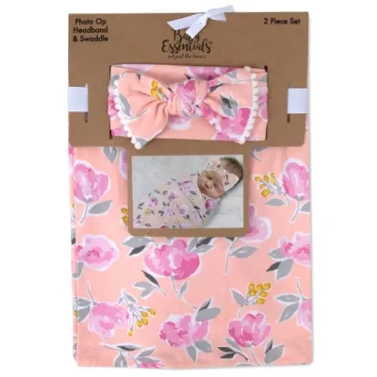 Baby Essentials Rose Floral Swaddle Blanket image {4}