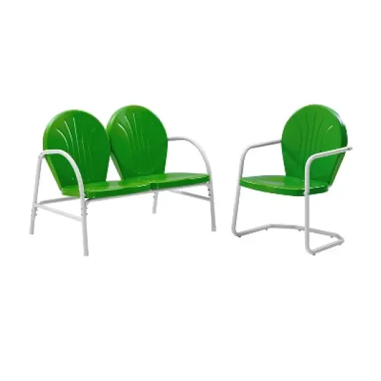 Griffith 2pc Outdoor Seating Set - Kelly Green - Crosley image {5}