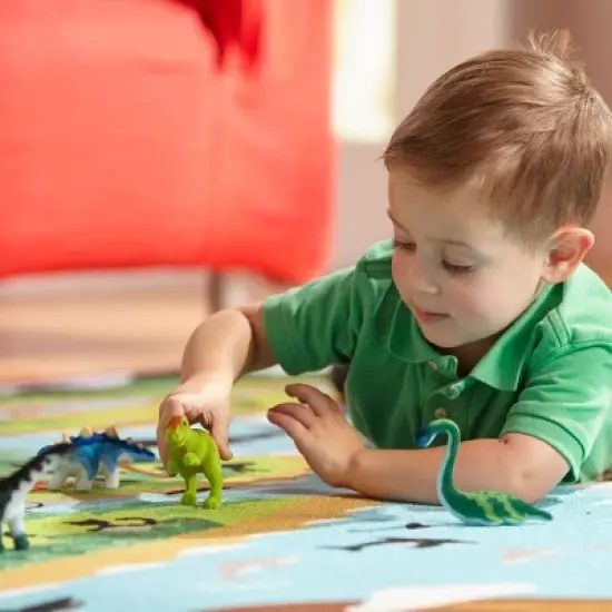 Melissa & Doug Dinosaur Party Play Set - 9 Collectible Miniature Dinosaurs in a Case image {1}