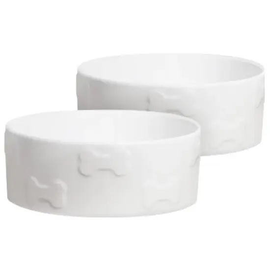 Park Life Designs 2c Manor Dog Bowl - White image {7}