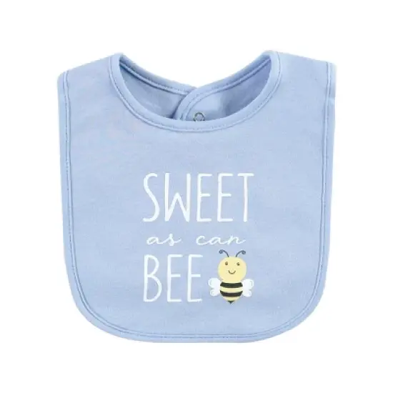 Hudson Baby Infant Girl Cotton Bibs, Bee Kind, One Size image {6}
