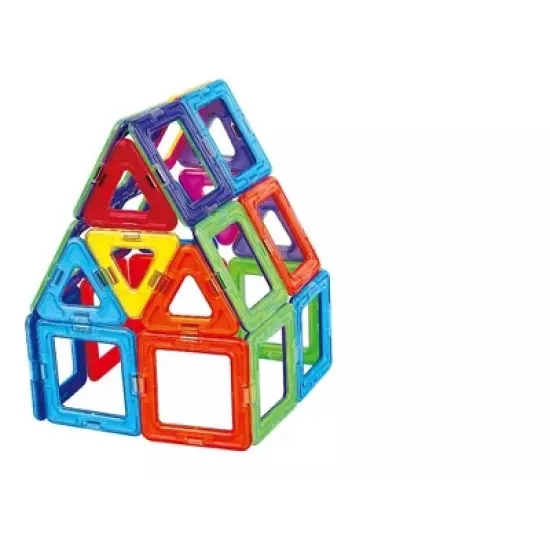 Link Kids Magnetic Building Blocks Tile Set with Storage Case 48 Piece Set STEM Great Educational Toy image {3}