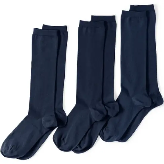 Lands' End Women's 3-Pack Seamless Toe Solid Trouser Socks image {4}