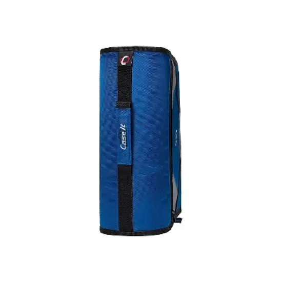 Case It King Sized Zip Tab 4" 3-Ring Zipper Binders D-Ring Blue (D-186 BLU) D-186-MBLU image {1}