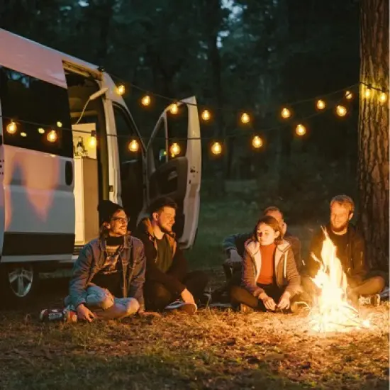 Itopfox 100Ft LED Outdoor String Lights, Dimmable Patio Lights, Waterproof Shatterproof G40 Globe Bulb String for Backyard Bistro image {6}