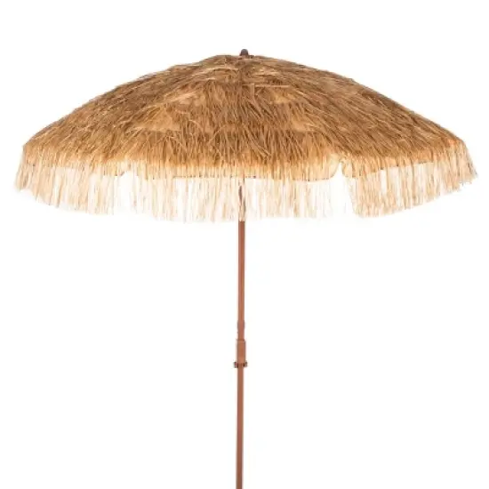 Hilo 6.5 Ft Tiki Beach Umbrella - PAT8512 - Brown - Safavieh image {5}