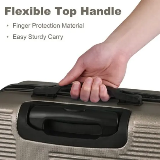 Carry On Luggage with Wheels, ABS 3 Pieces 20"/24"/28" TSA Lock Hardside Expandable Spinner Luggages Lightweight Rolling Suitcase for Travel image {2}