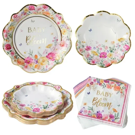 Kate Aspen 62 pcs Baby in Bloom Tableware Set image {8}